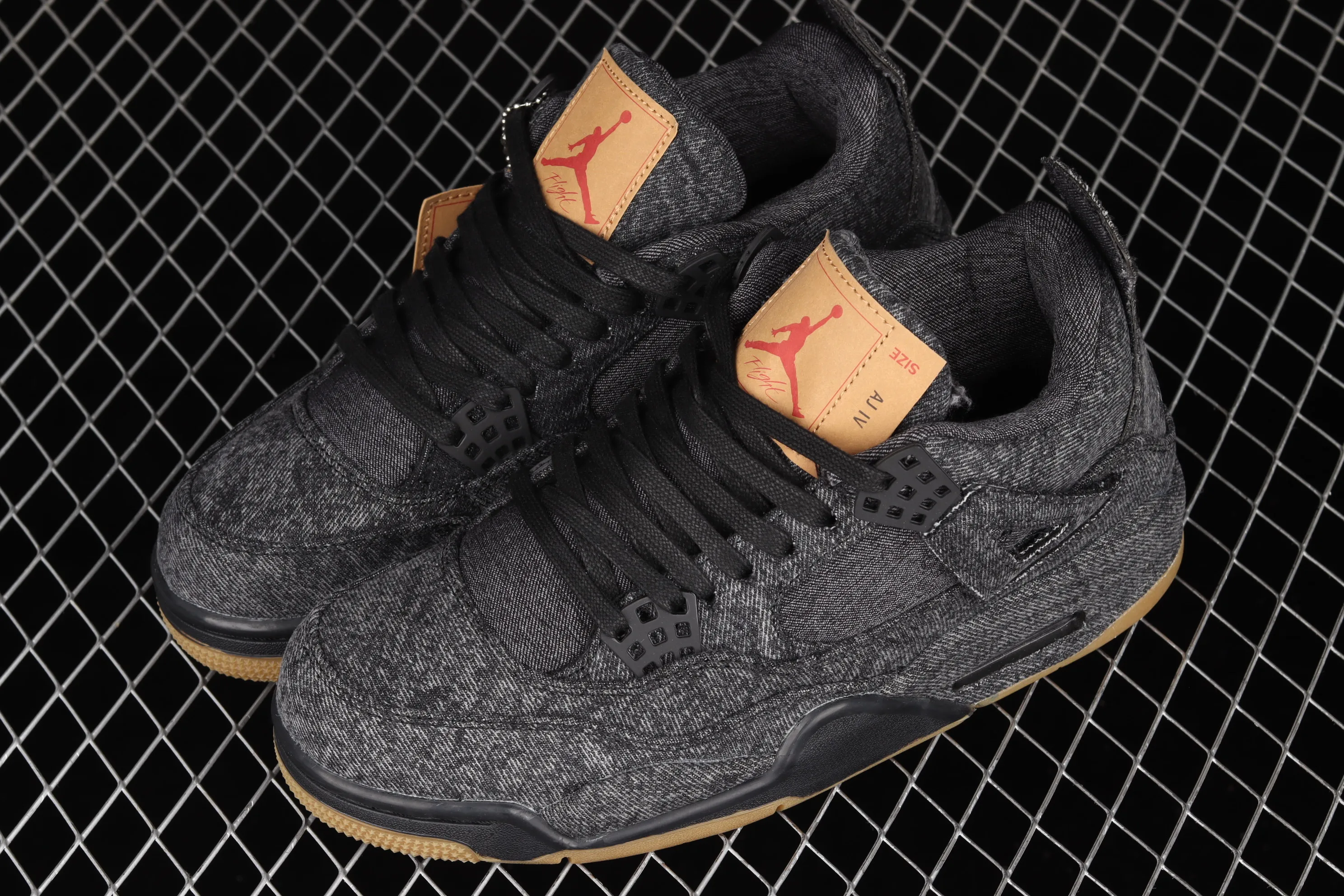 All categories Air Jordan Jordan series basketball shoes Air Jordan 4 G version Levi's x Air Jordan 4 AJ4 Joe 4 Levi's joint tannin black AO2571-001